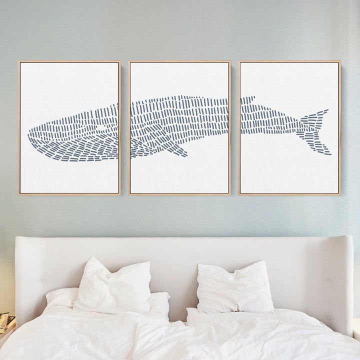 Blue Whale Illustration - Set of 3