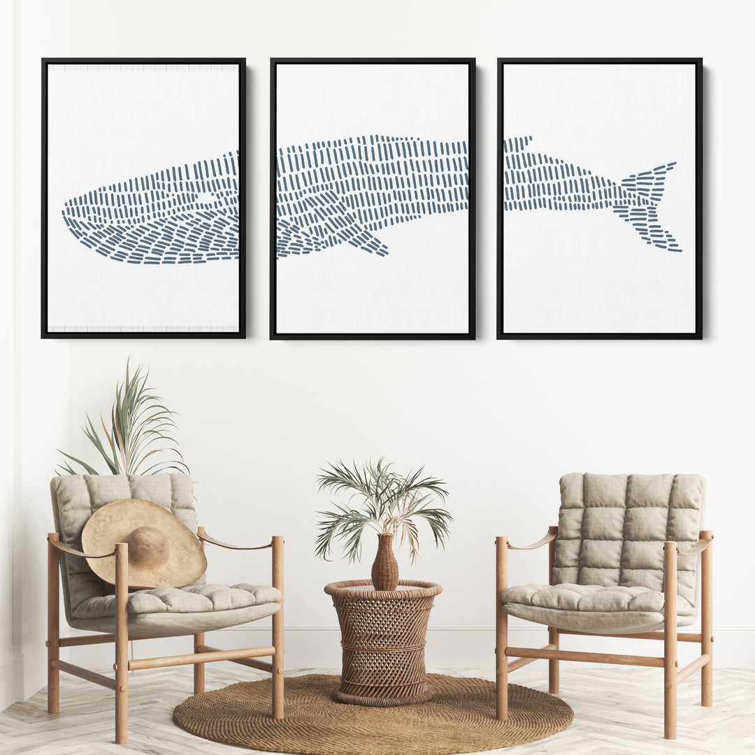 Blue Whale Illustration - Set of 3