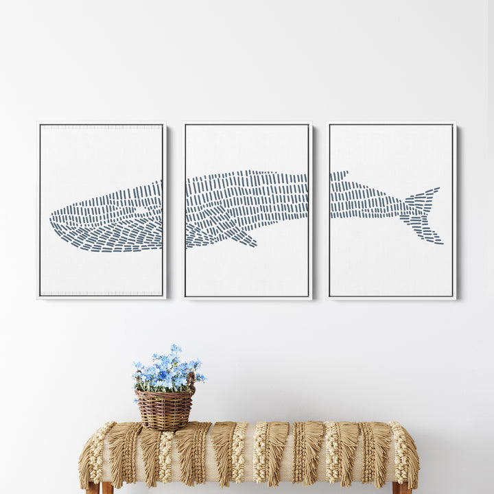 Blue Whale Illustration - Set of 3