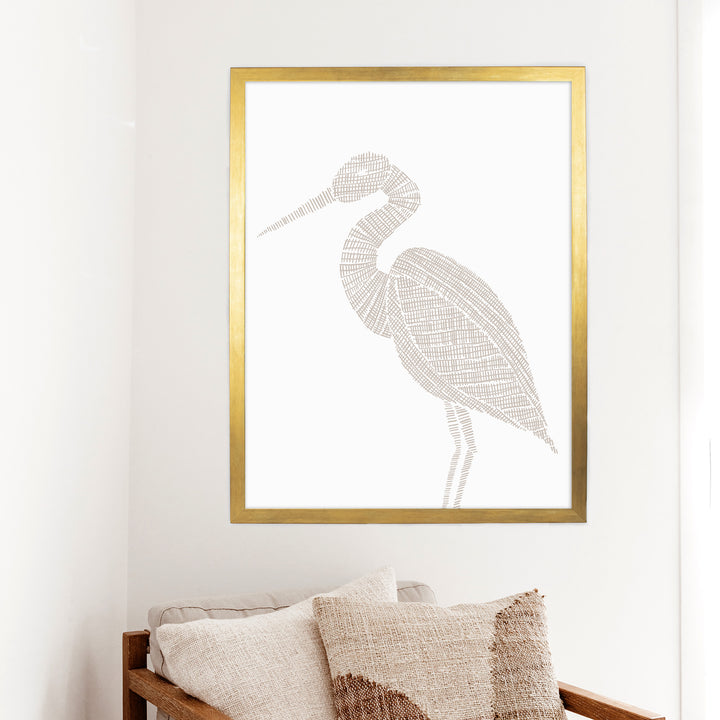 Woven Heron Illustration