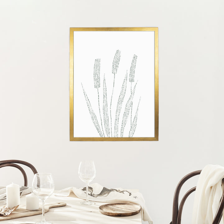 Modern Cattail Illustration