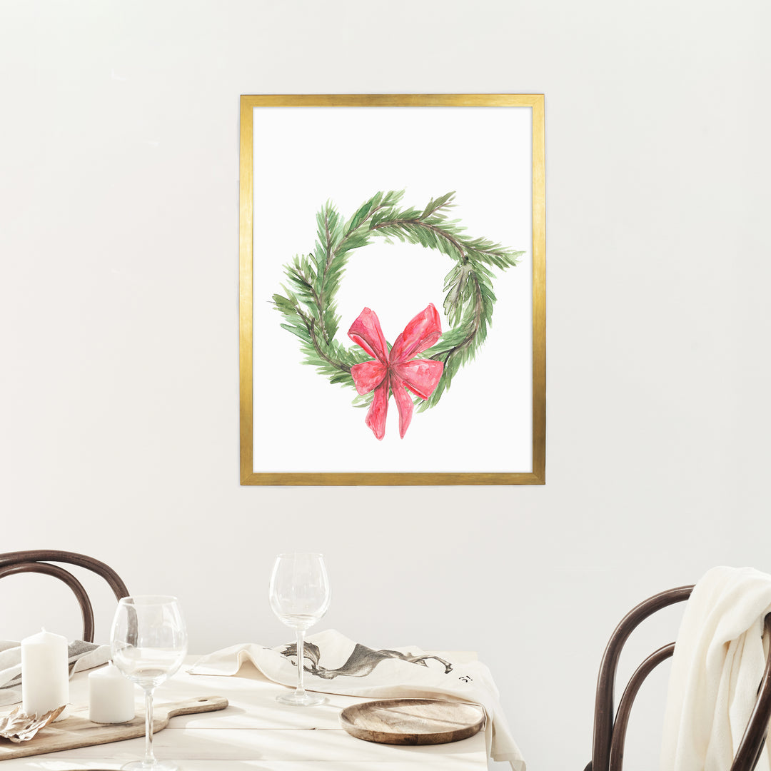 Watercolor Christmas Wreath - Jetty Home