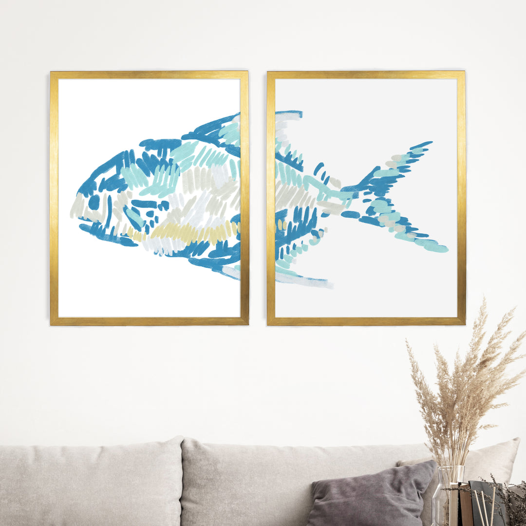 The Permit Fish Diptych - Set of 2