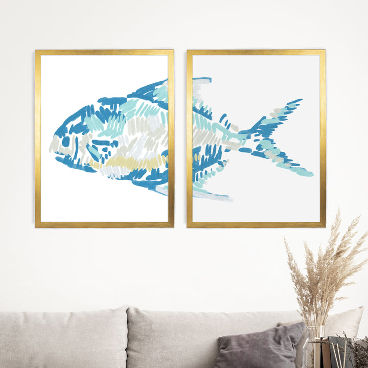The Permit Fish Diptych - Set of 2