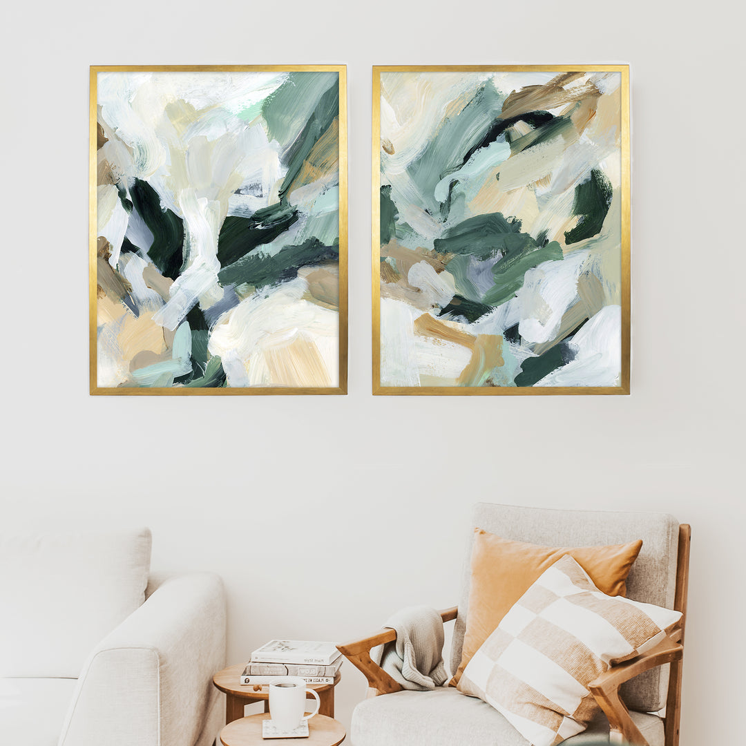 Contemporary Greens - Set of 2