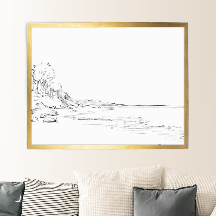 Minimalist Coastline Illustration, No. 1