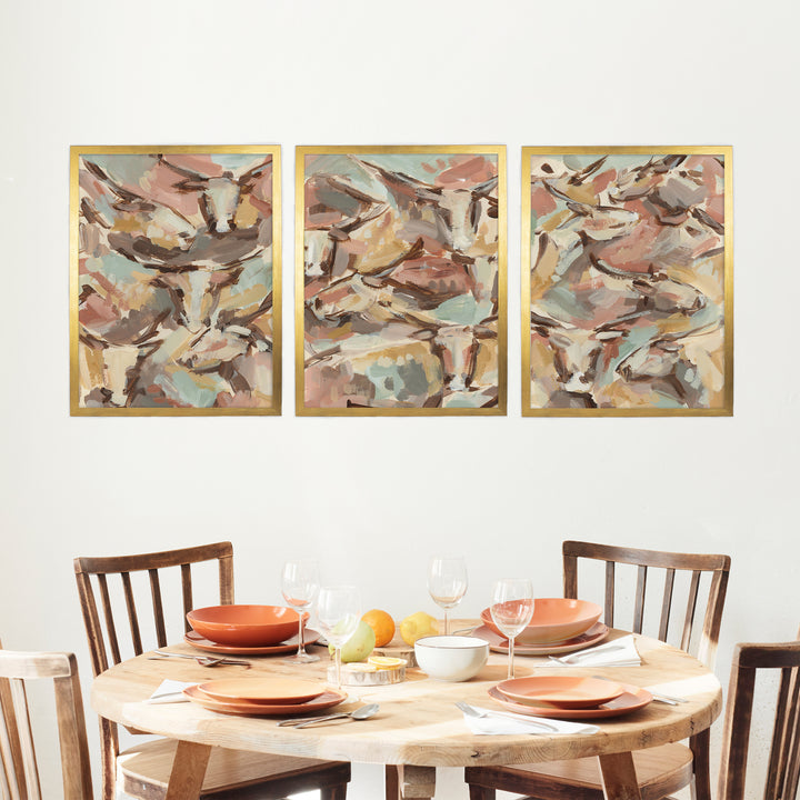 Western Herd Triptych - Set of 3 - Jetty Home