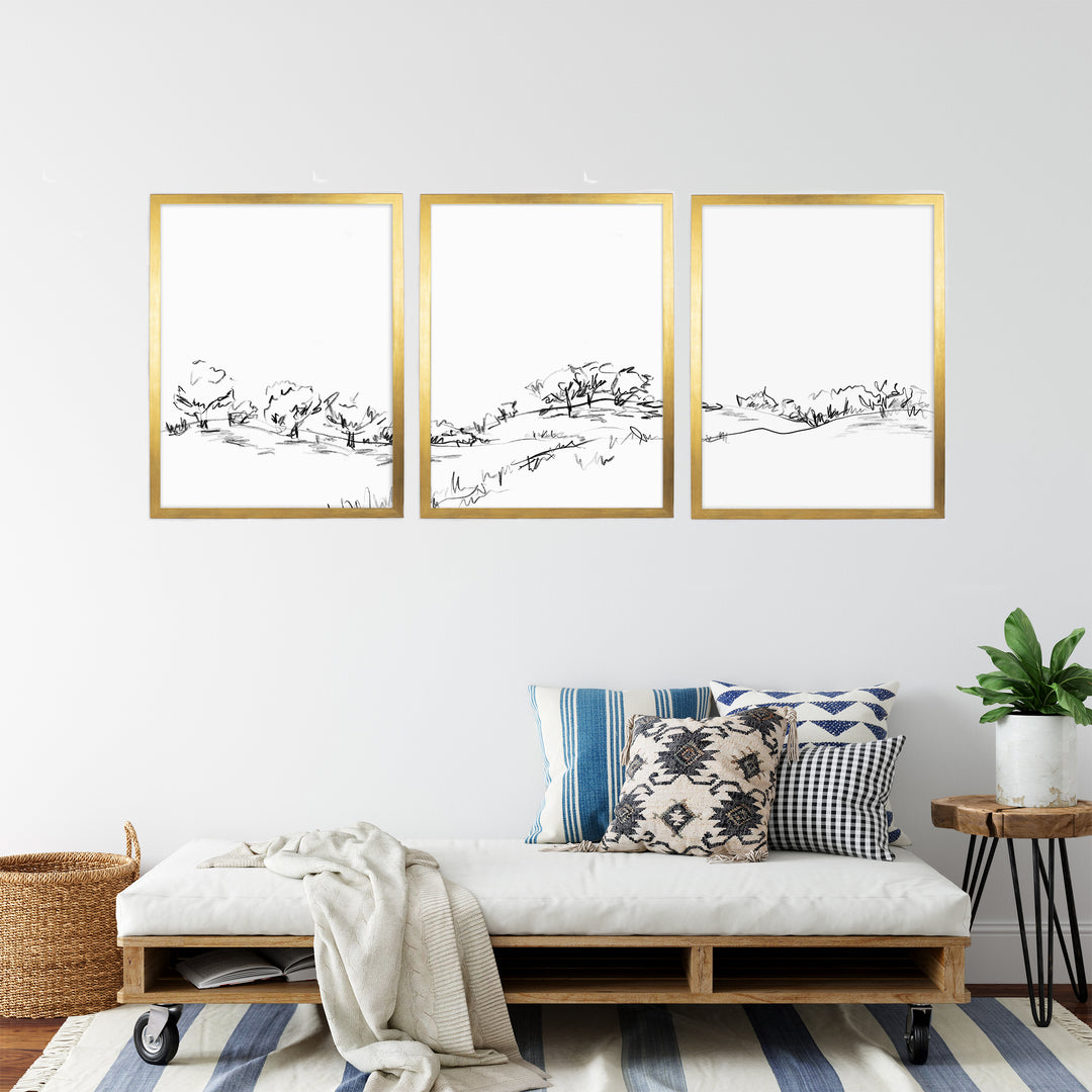 The Countryside Landscape - Set of 3