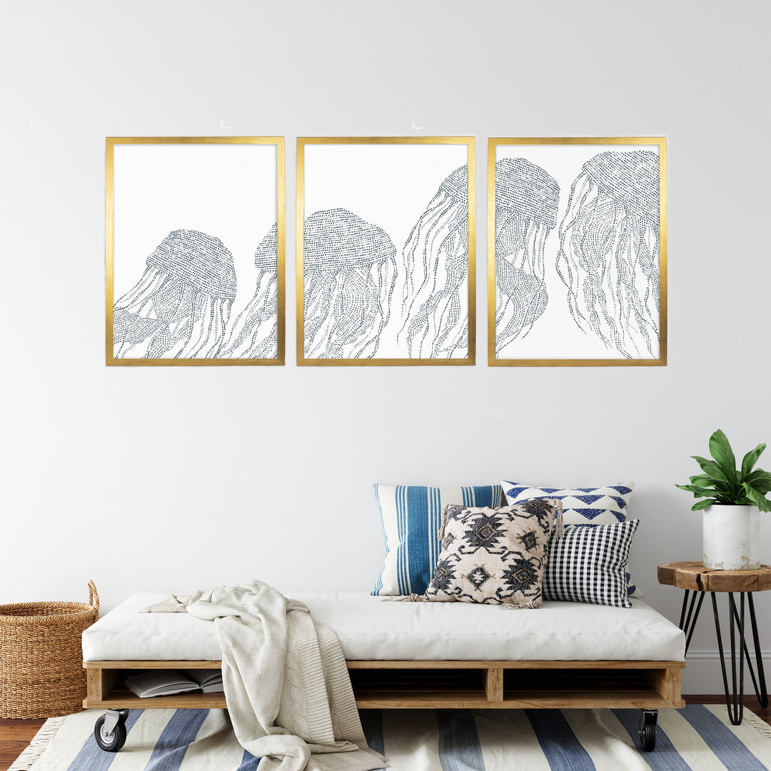 Modern Jellyfish Illustration - Set of 3