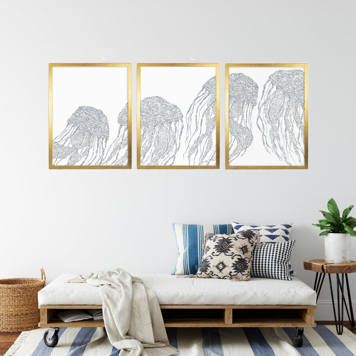 Modern Jellyfish Illustration - Set of 3