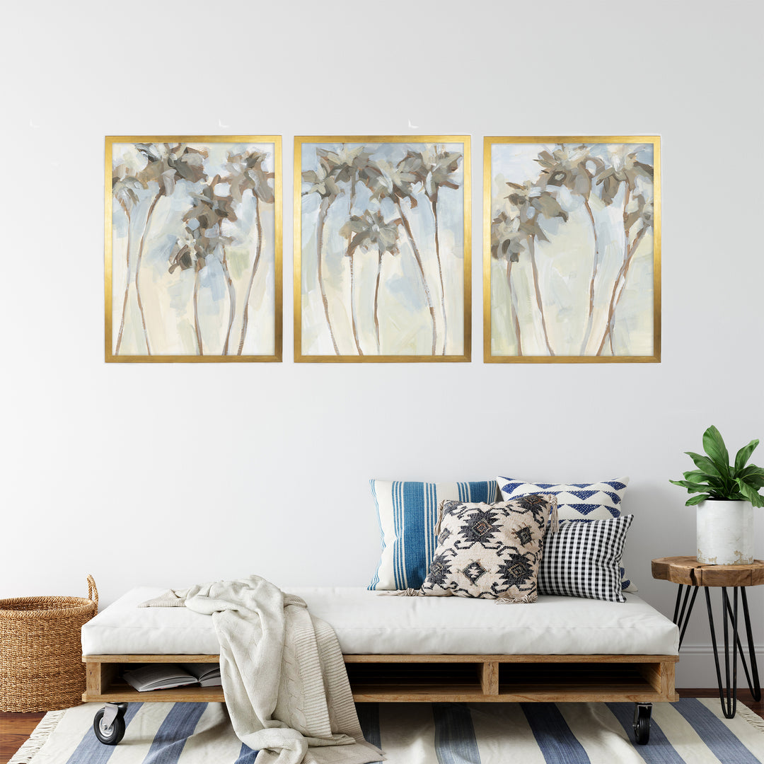 Warm Palm Daze Triptych - Set of 3