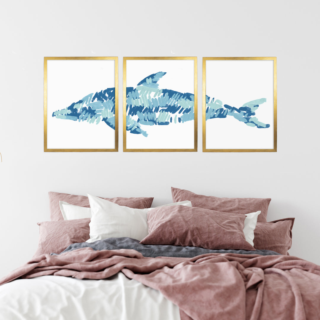 The Dolphin Triptych - Set of 3