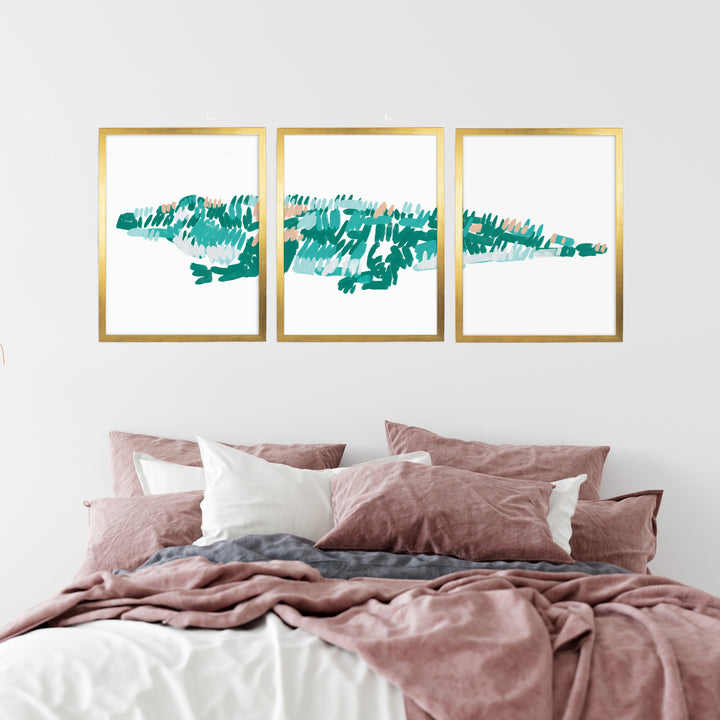 The Alligator Triptych - Set of 3