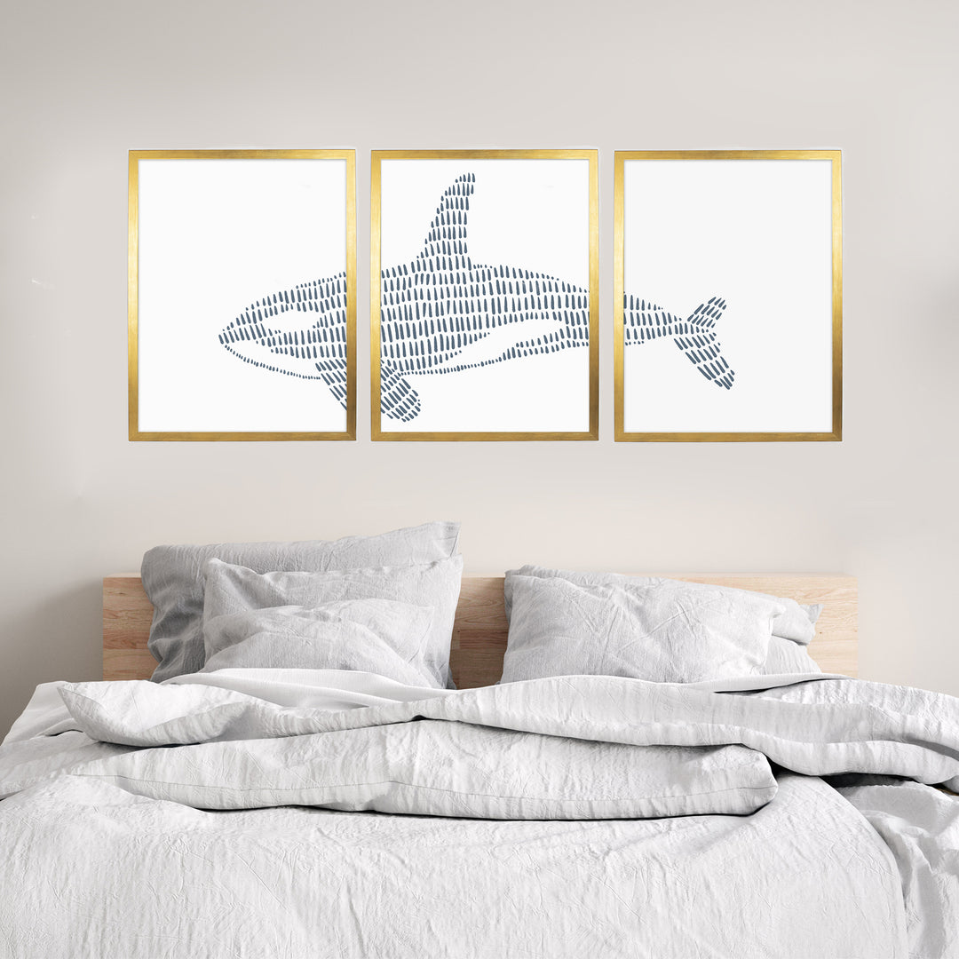 Orca Whale Illustration - Set of 3