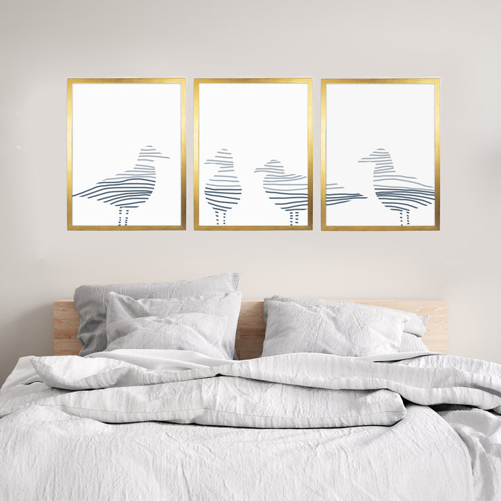 Sea Gull Gathering - Set of 3