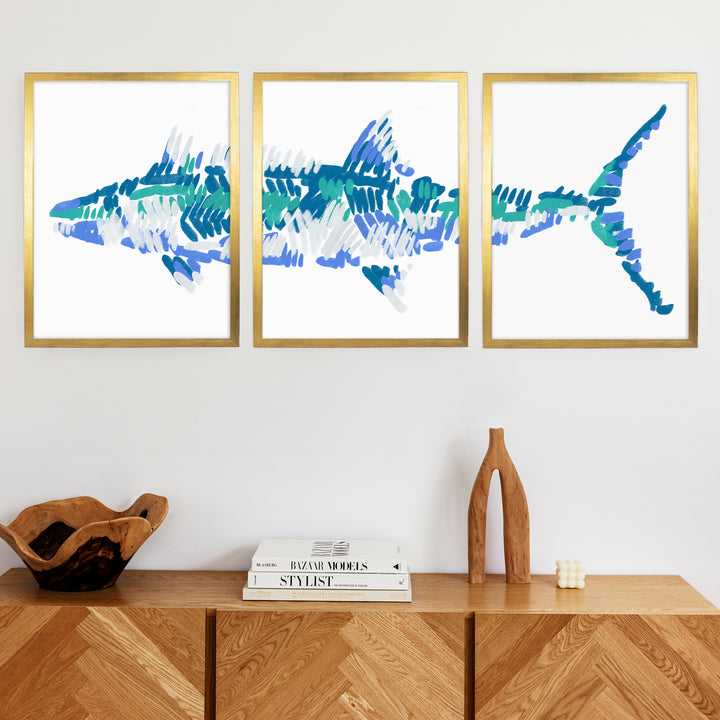 The Kingfish Triptych - Set of 3
