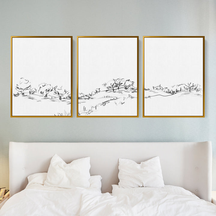 The Countryside Landscape - Set of 3