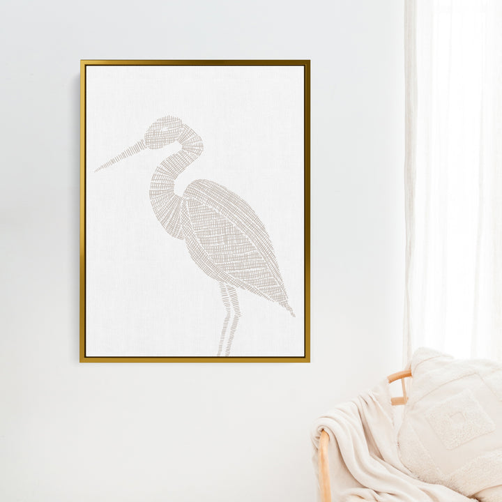 Woven Heron Illustration