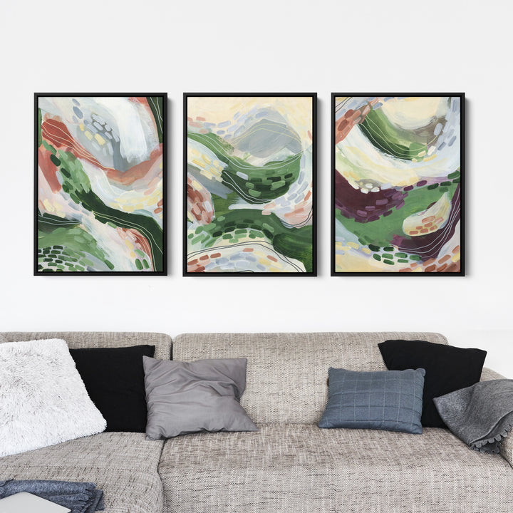 Abstract Windy Florals - Set of 3