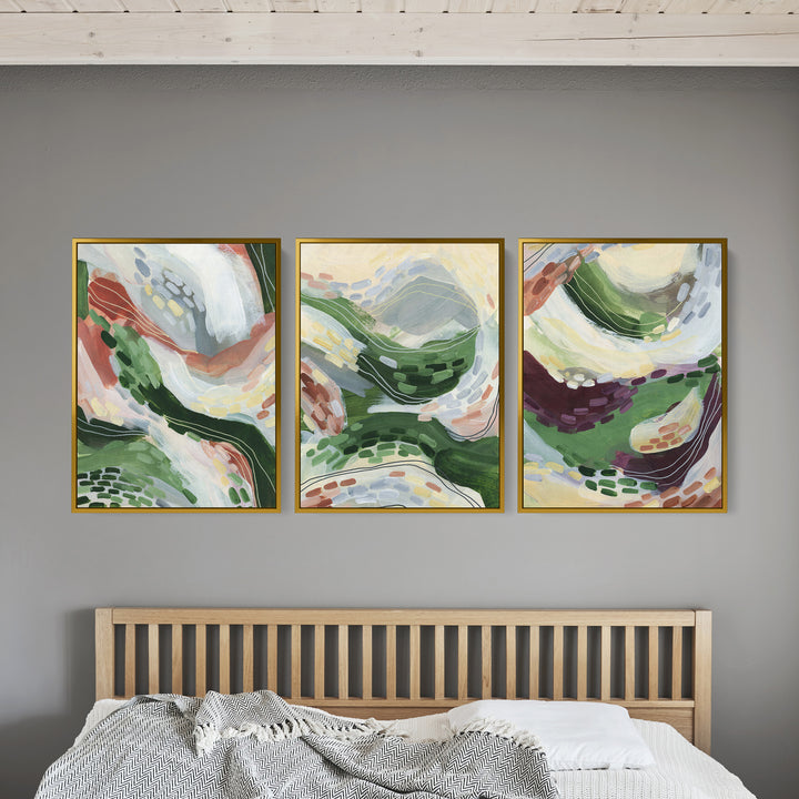 Abstract Windy Florals - Set of 3