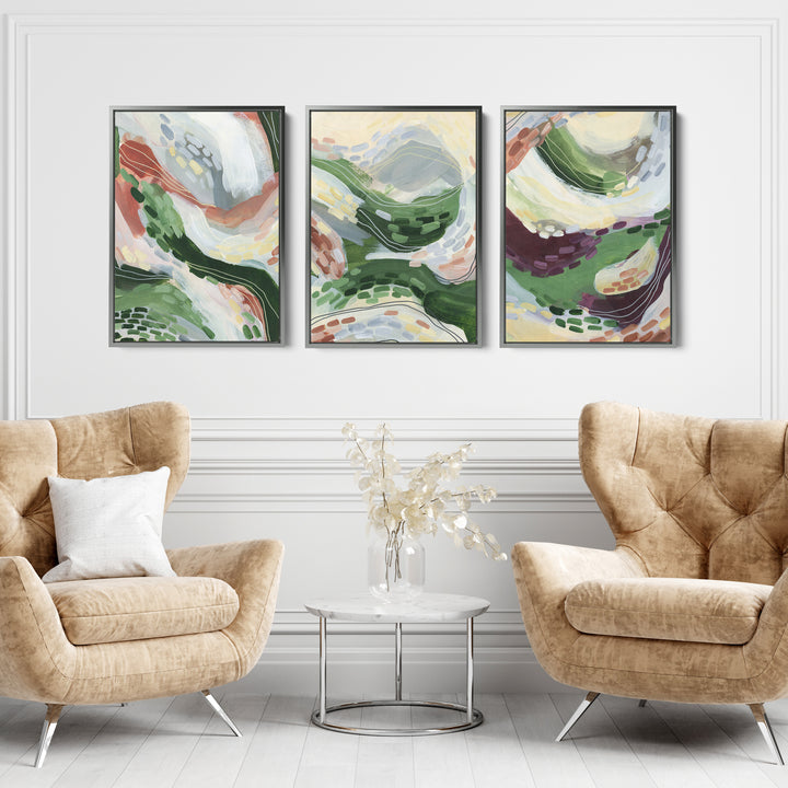 Abstract Windy Florals - Set of 3