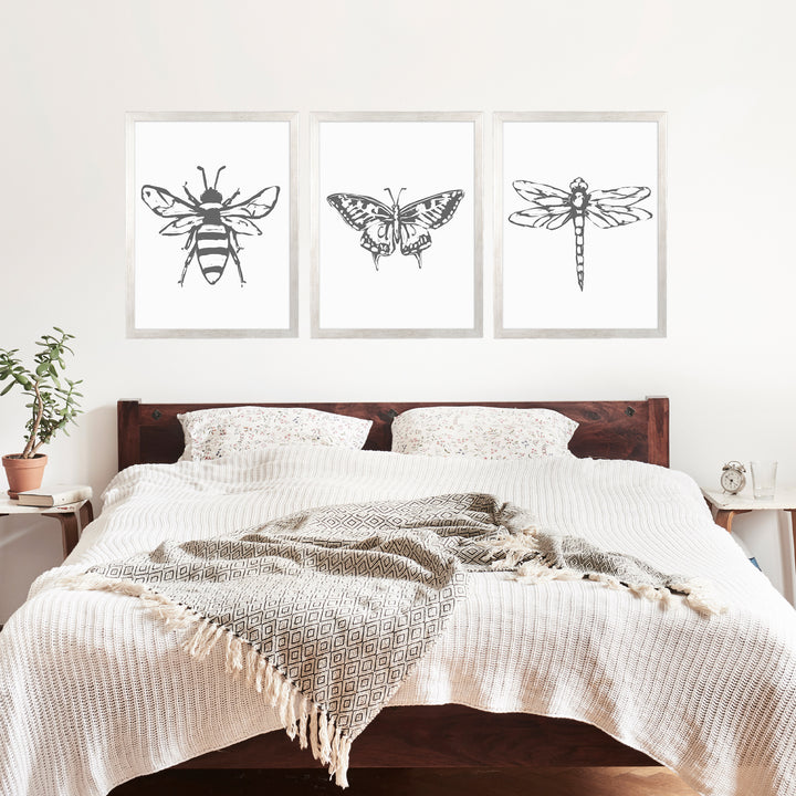 Bee, Dragonfly and Butterfly - Set of 3