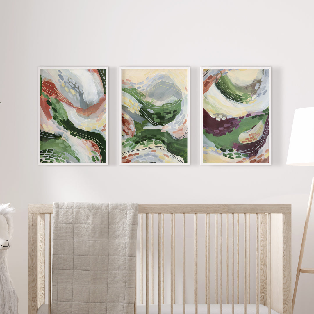 Abstract Windy Florals - Set of 3