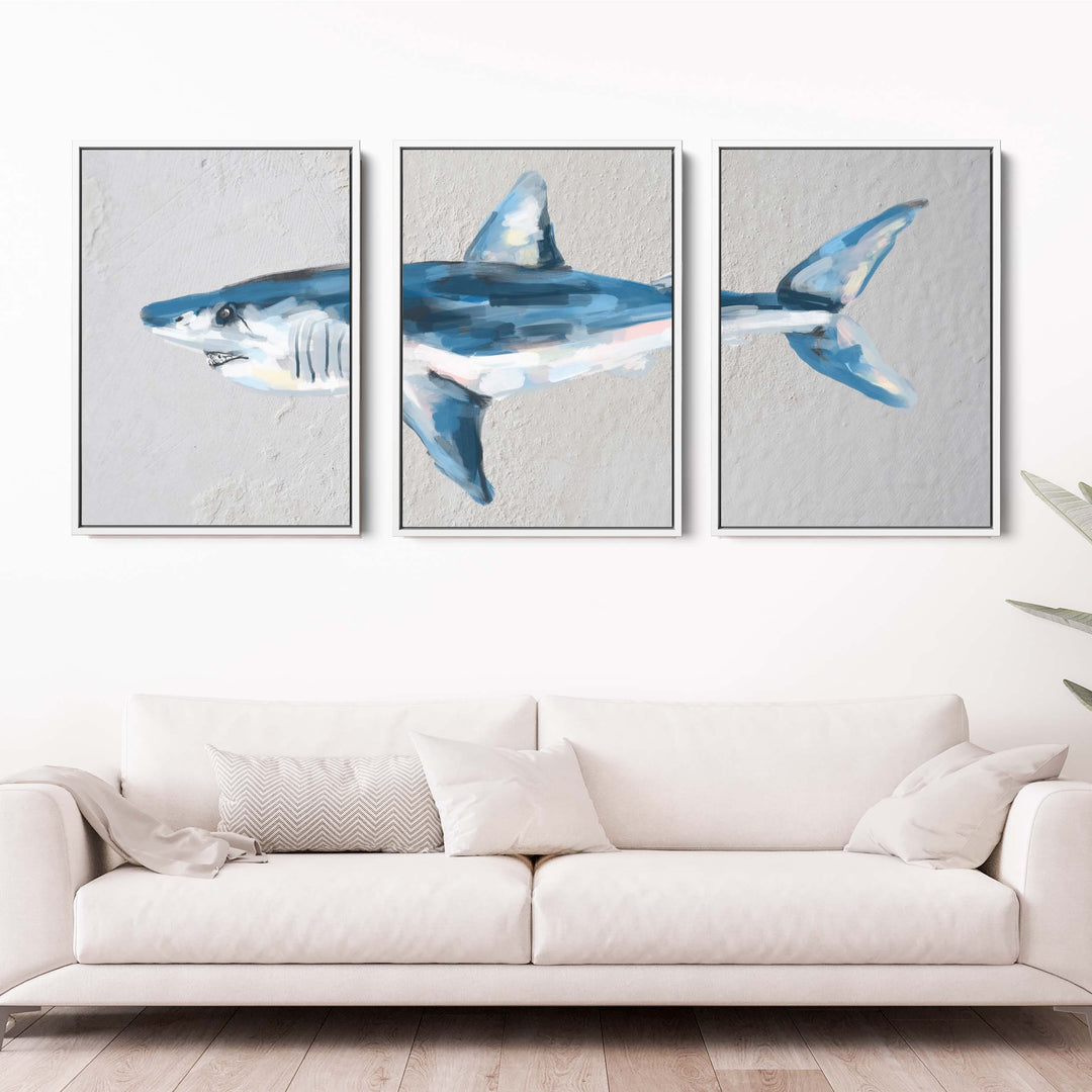 Mako Shark Triptych - Set of 3