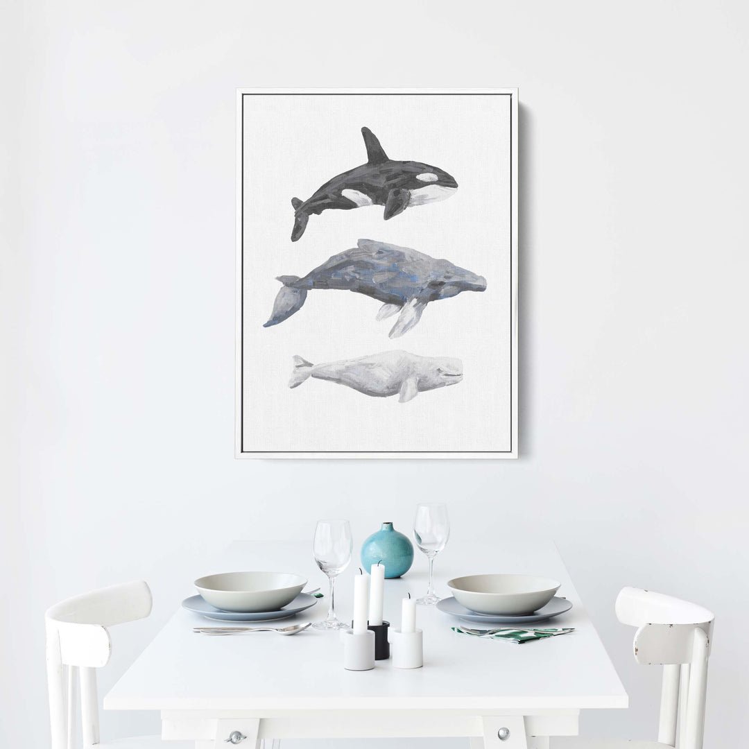 Whale Trio Watercolor