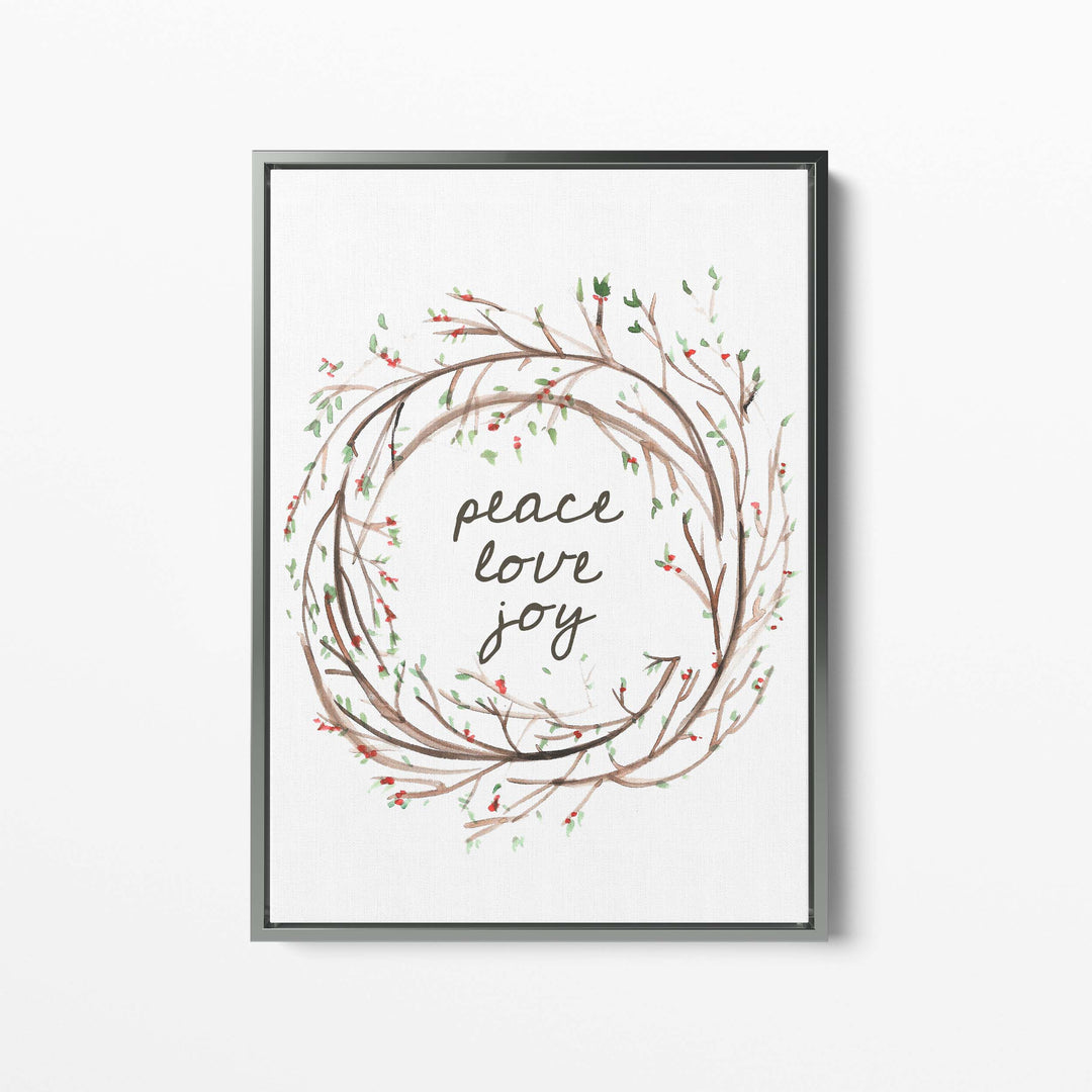 Peace Love Joy Wreath - Jetty Home