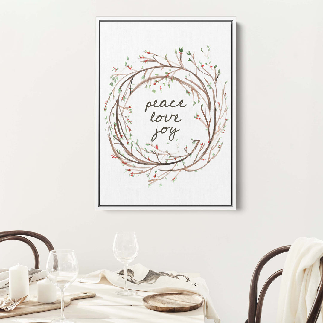 Peace Love Joy Wreath - Jetty Home