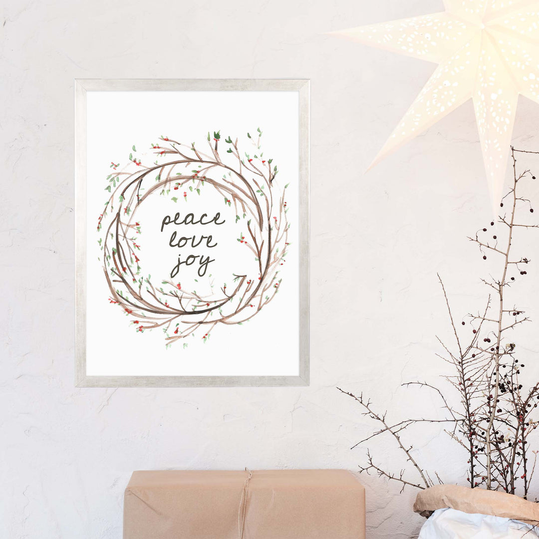 Peace Love Joy Wreath - Jetty Home