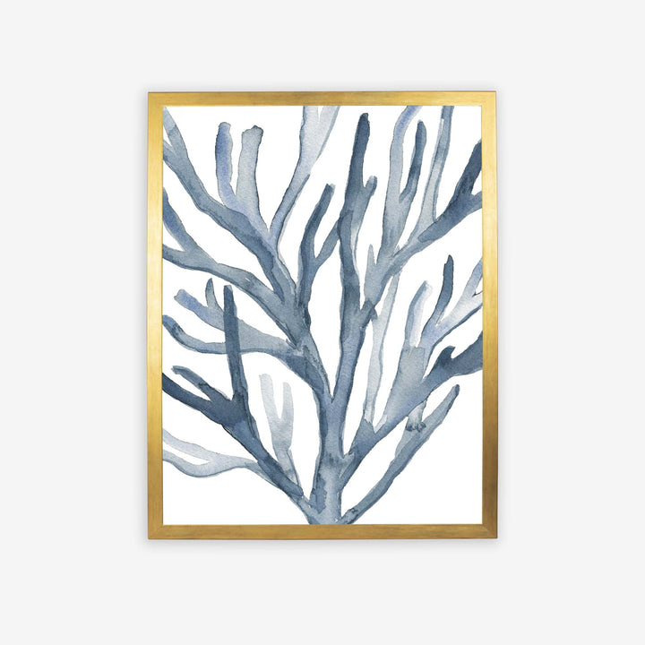 Blue Seaweed Coral Watercolor No. 2