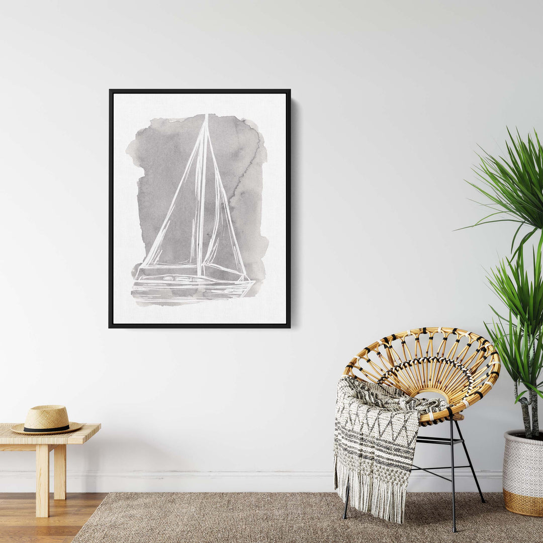 Watercolor Sailboat Illustration