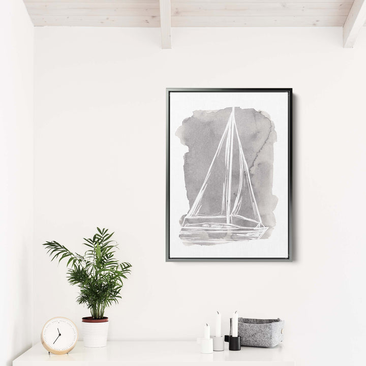 Watercolor Sailboat Illustration