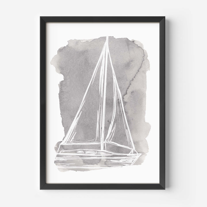 Watercolor Sailboat Illustration