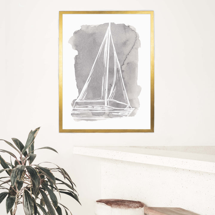 Watercolor Sailboat Illustration