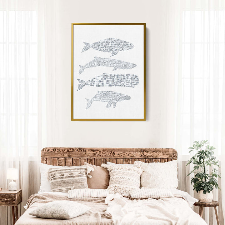 Nautical Whale Group Illustration