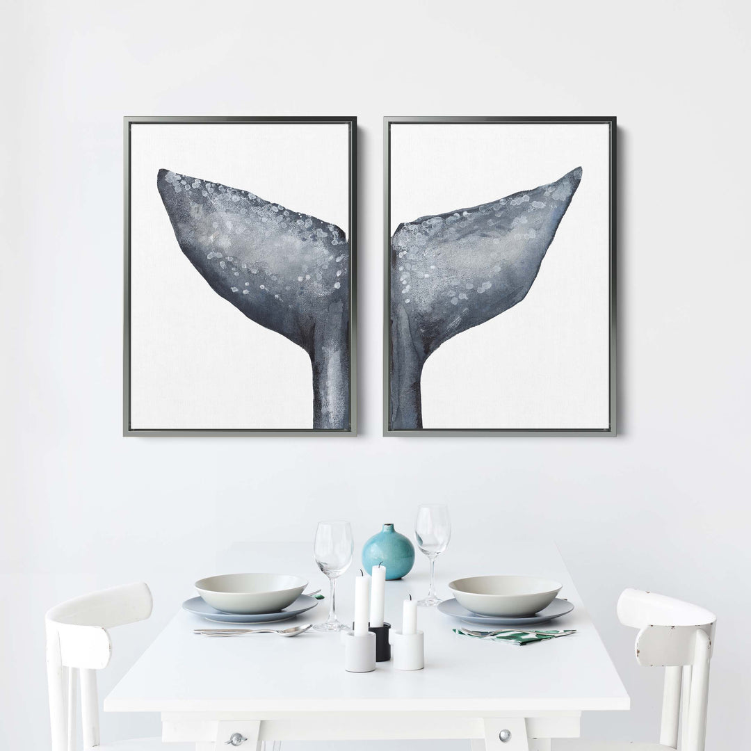 Whale Tail Painting, No. 2 - Set of 2