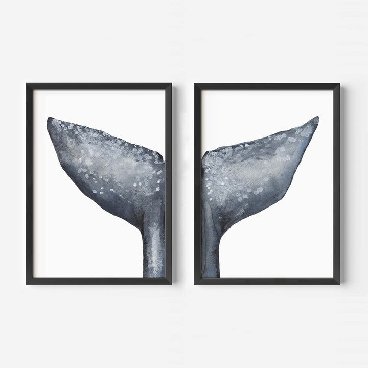 Whale Tail Painting, No. 2 - Set of 2