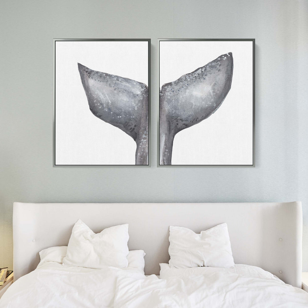 Whale Tail Painting, No. 1 - Set of 2