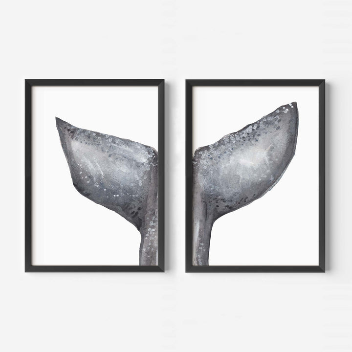 Whale Tail Painting, No. 1 - Set of 2