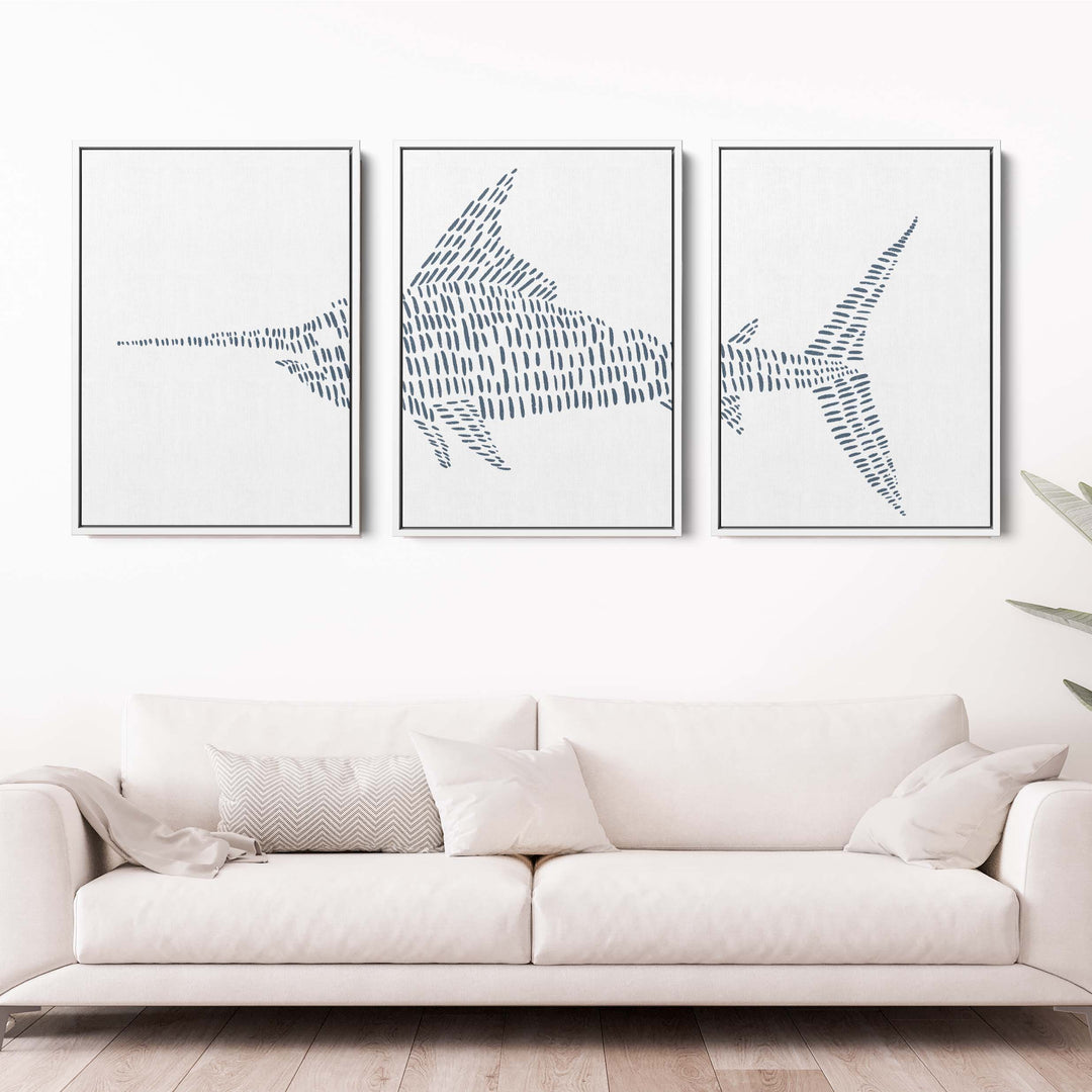 Swordfish Modern Illustration - Set of 3