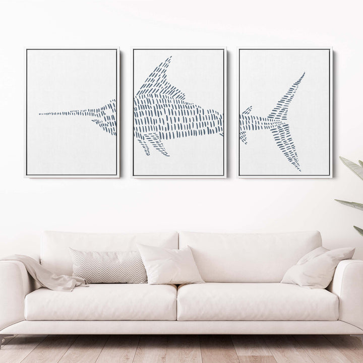 Swordfish Modern Illustration - Set of 3