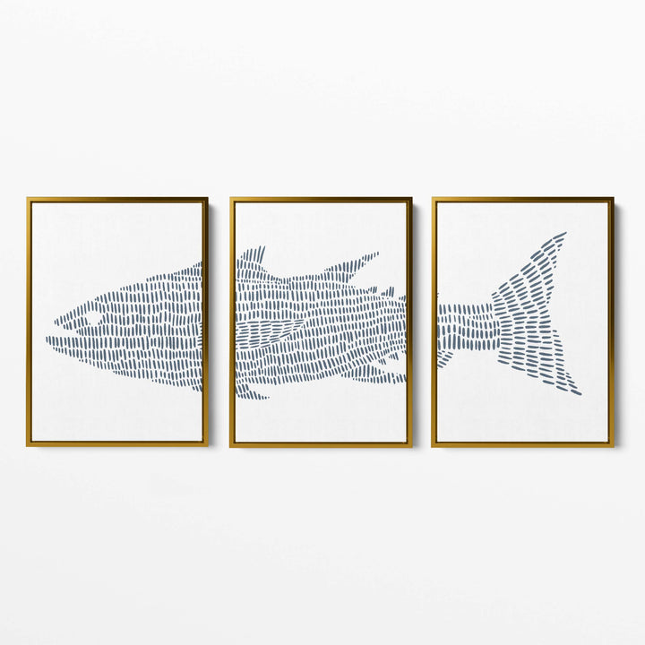 Tuna Fish Modern Illustration - Set of 3