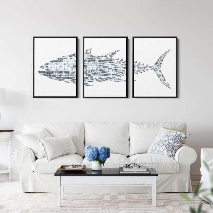 Tuna Fish Modern Illustration - Set of 3