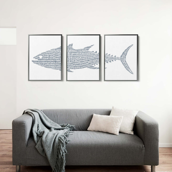 Tuna Fish Modern Illustration - Set of 3