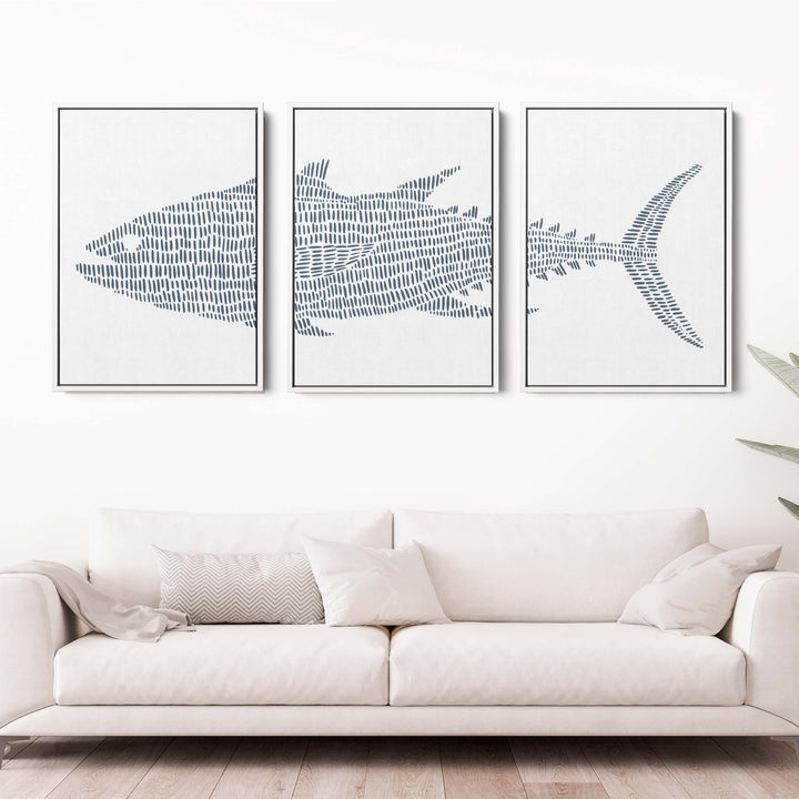 Tuna Fish Modern Illustration - Set of 3