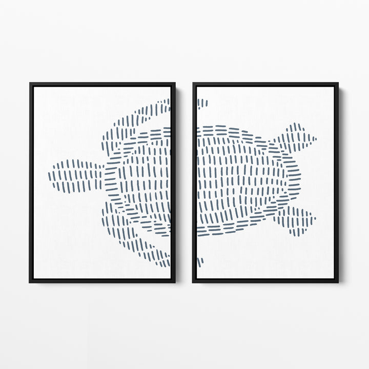 Sea Turtle Illustration - Set of 2