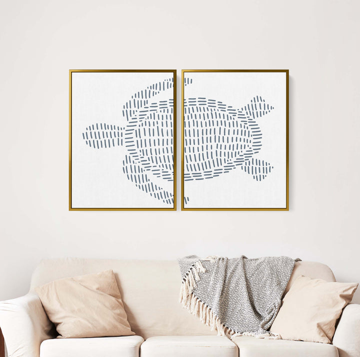 Sea Turtle Illustration - Set of 2